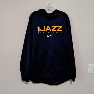 Nike NBA Utah Jazz Hoodie sweater Men's XL dark blue Dri-Fit Basketball